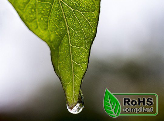 RoHS Compliant Leaf with raindrop