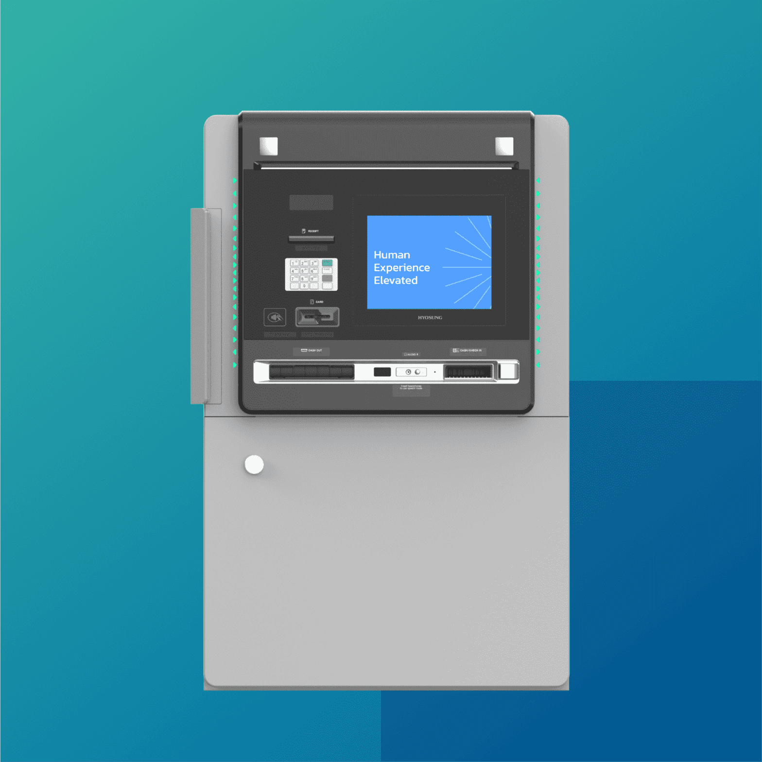 Hyosung 7I(MX7600IA) 이미지, 전체 기능, 아일랜드, 드라이브업 ATM