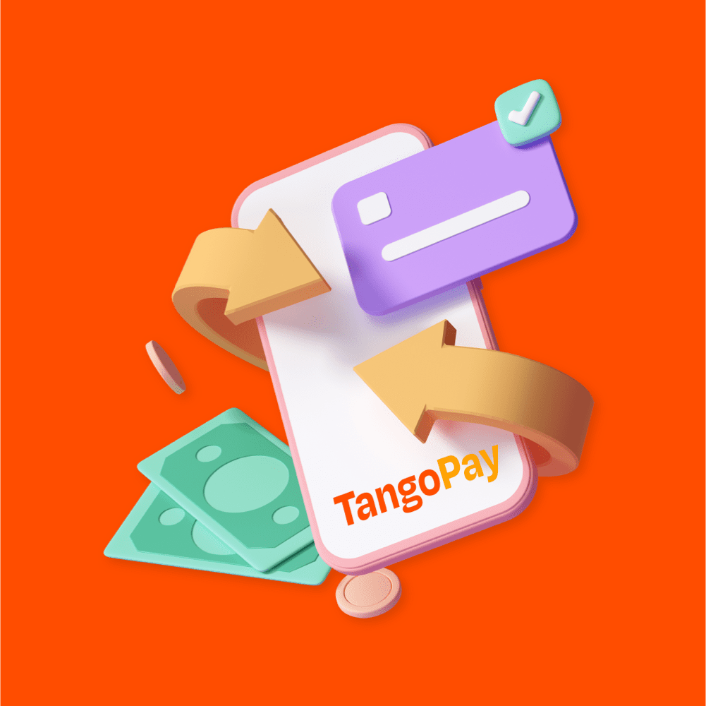 Orange Background 3D Image of TangoPay
