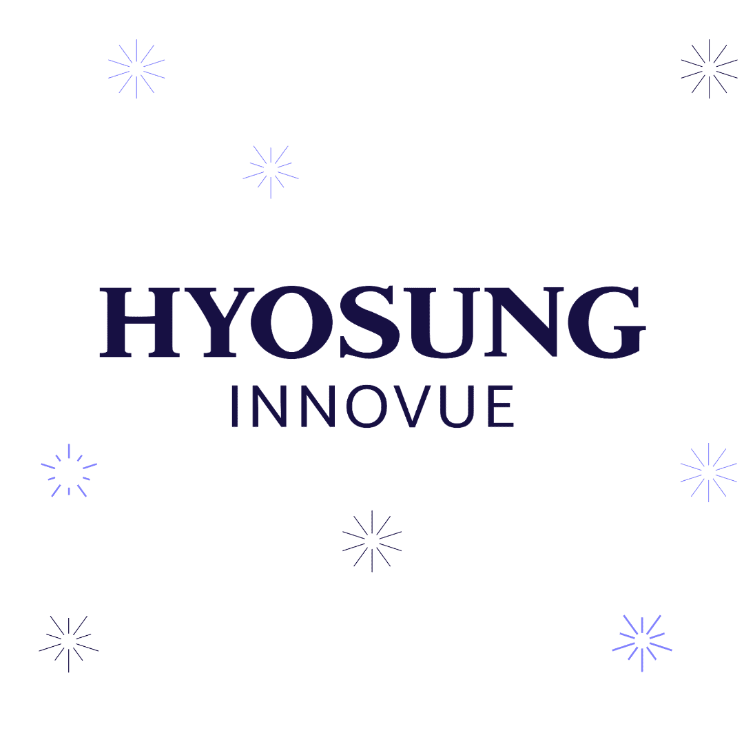 Hyosung logo with sparks
